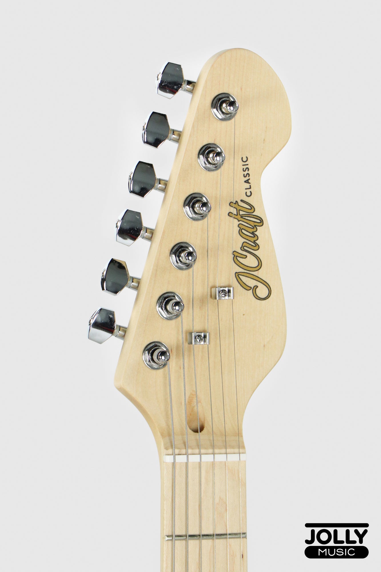 JCraft S-1H HSS Electric Guitar with Gigbag - Silver Sky