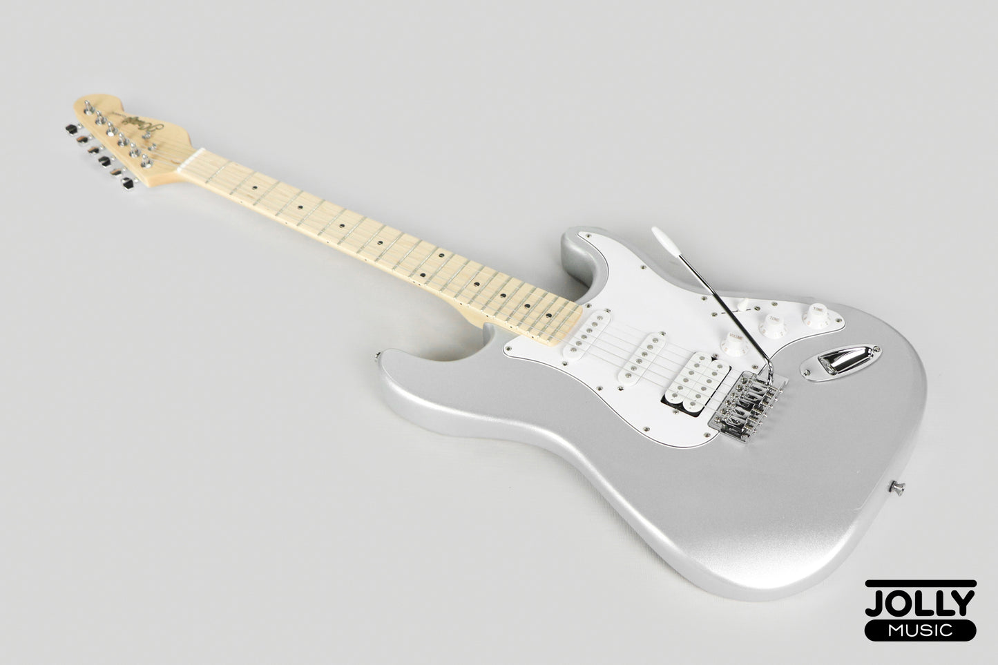 JCraft S-1H HSS Electric Guitar with Gigbag - Silver Sky