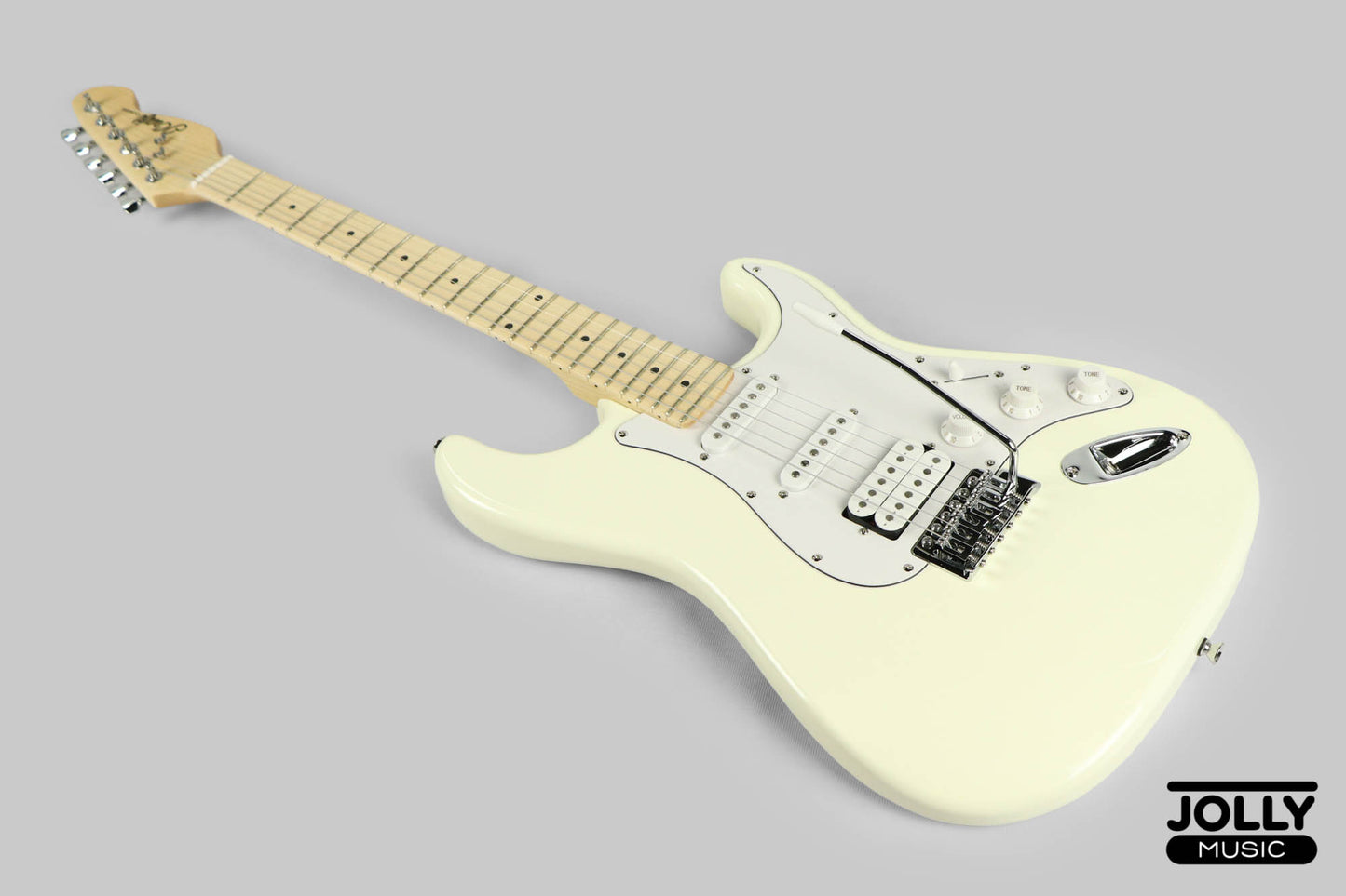 JCraft S-1H HSS Electric Guitar with Gigbag - Milky White