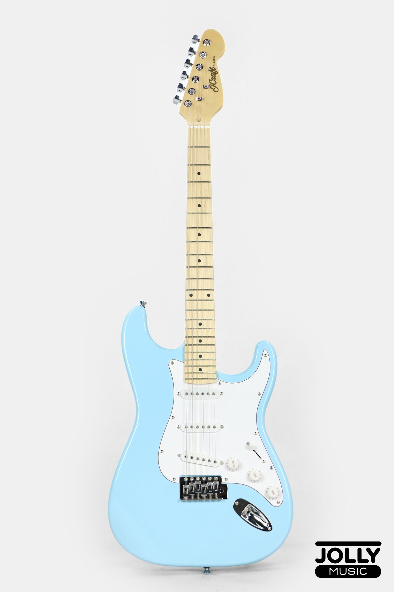 JCraft S-1 S-Style Electric Guitar with Gigbag - Light Blue