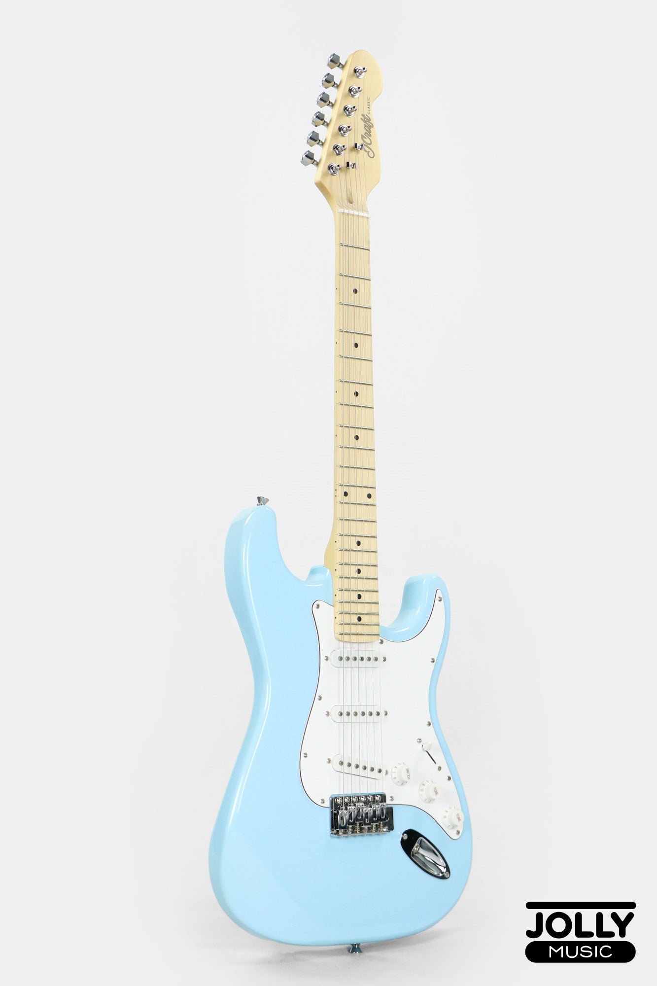 JCraft S-1 S-Style Electric Guitar with Gigbag - Light Blue