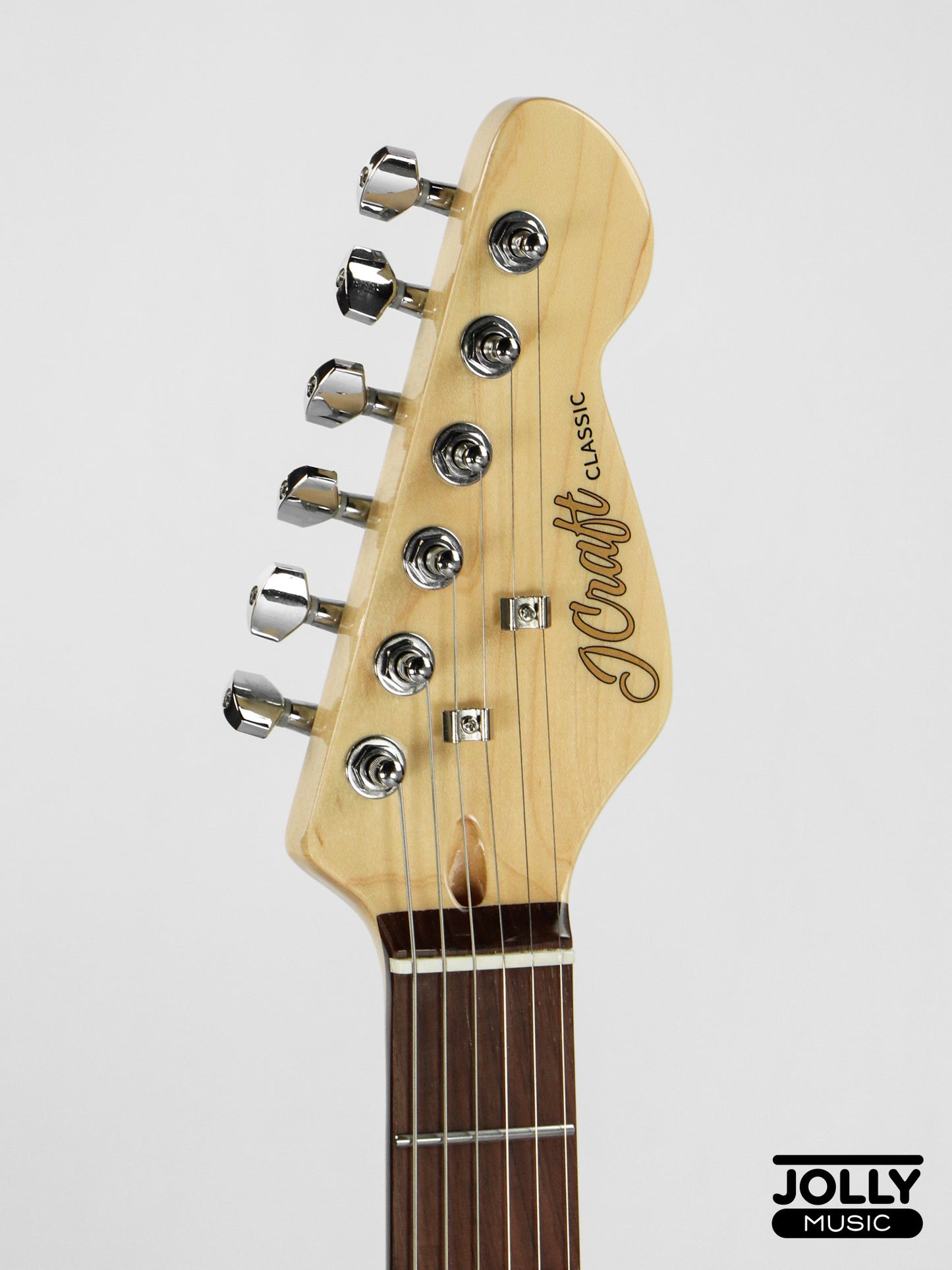 JCraft S-2 Stratocaster Stainless Frets Electric Guitar - RW / Black