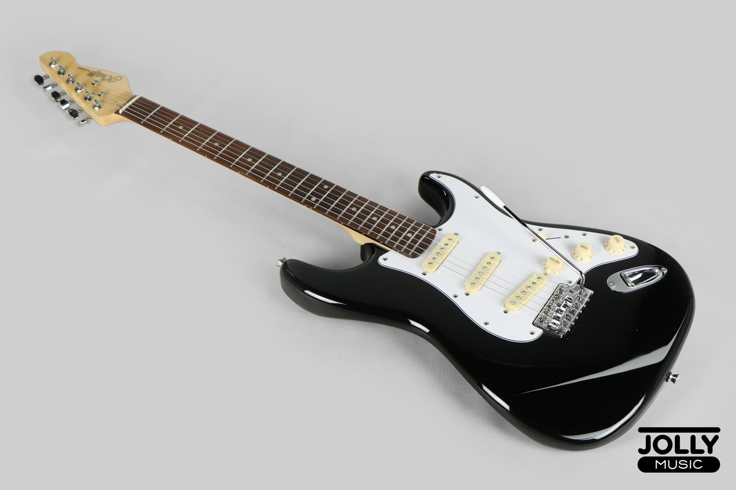 JCraft S-2 Stratocaster Stainless Frets Electric Guitar - RW / Black