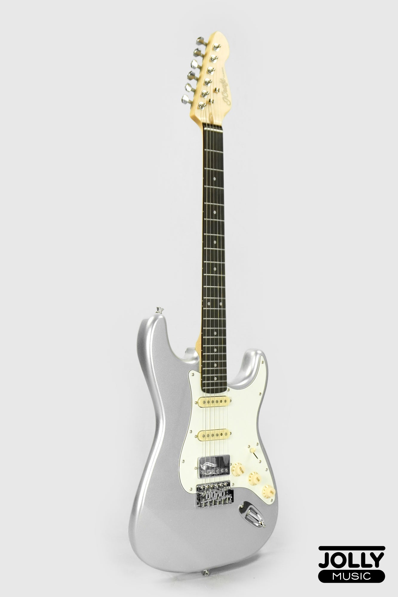 JCraft S-2HC HSS Stratocaster Stainless Frets Electric Guitar RW Chrome PU - Metallic Silver