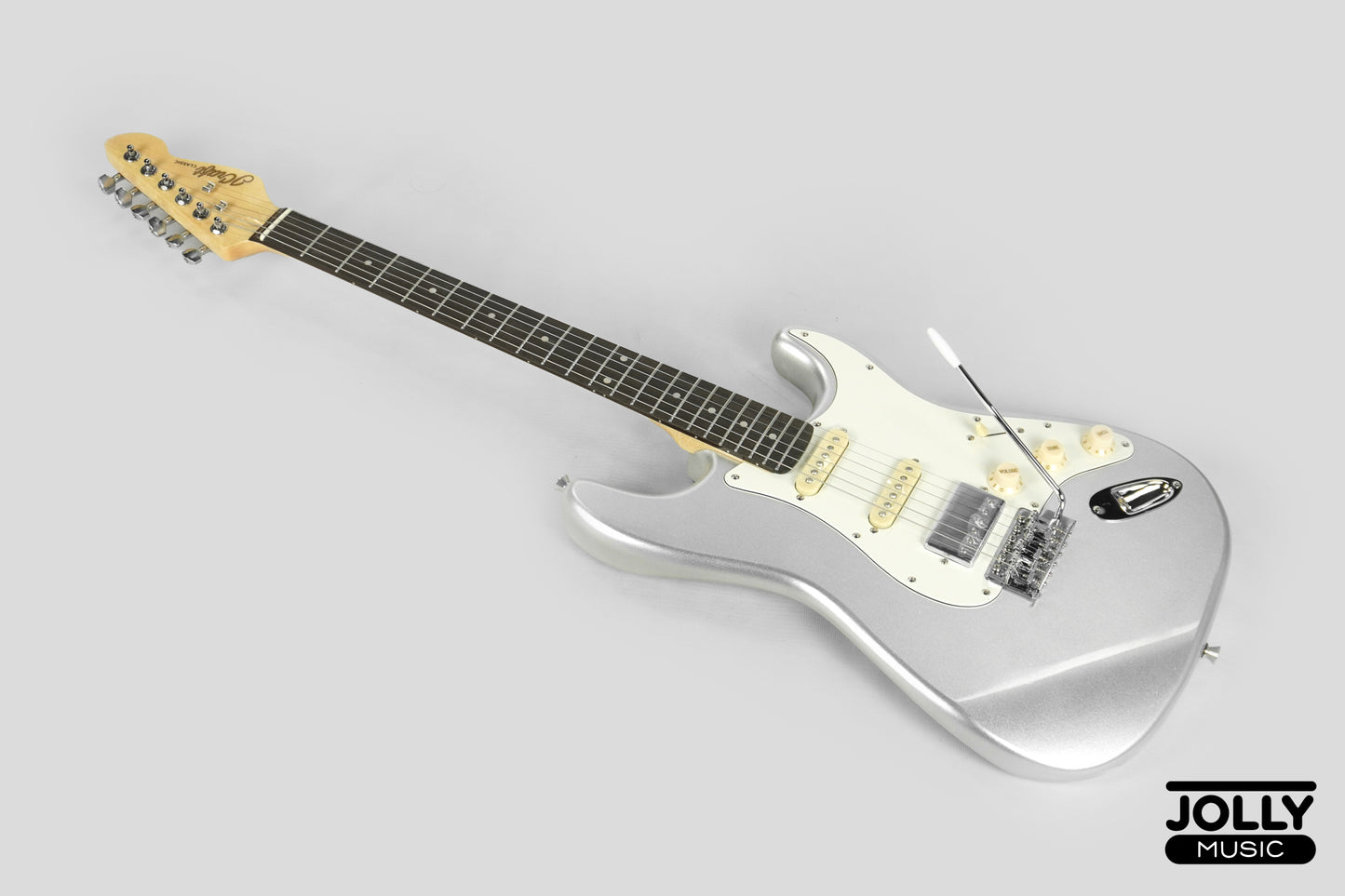 JCraft S-2HC HSS Stratocaster Stainless Frets Electric Guitar RW Chrome PU - Metallic Silver