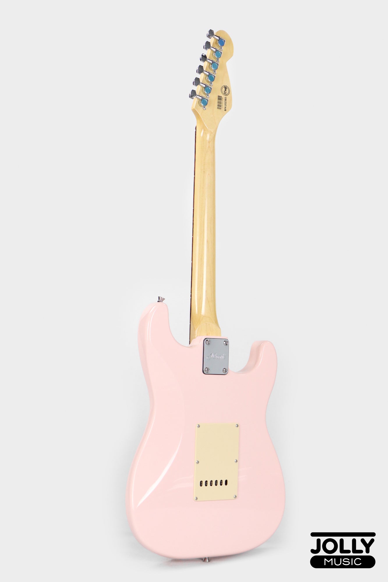 JCraft S-2HC HSS Left-Handed Electric Guitar with Gigbag - Shell Pink