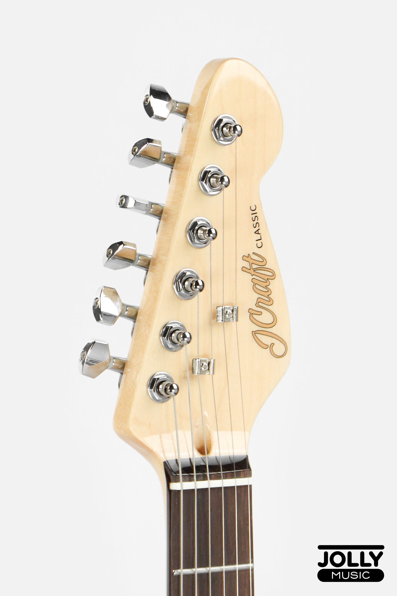 JCraft S-2HC HSS Stratocaster Stainless Frets Electric Guitar Rosewood / Chrome PU - Pink