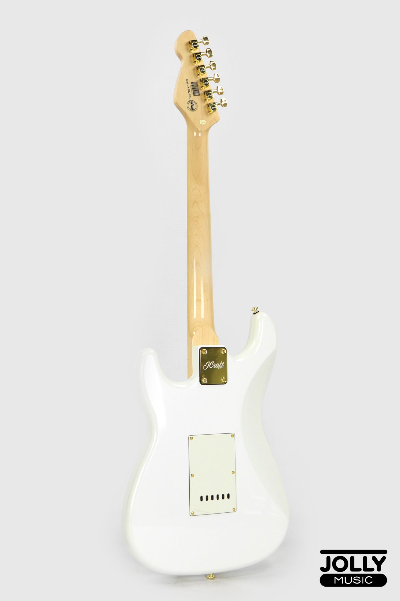 JCraft S-2HC HSS Stratocaster Stainless Frets Electric Guitar Maple / Gold HW - Pearl White