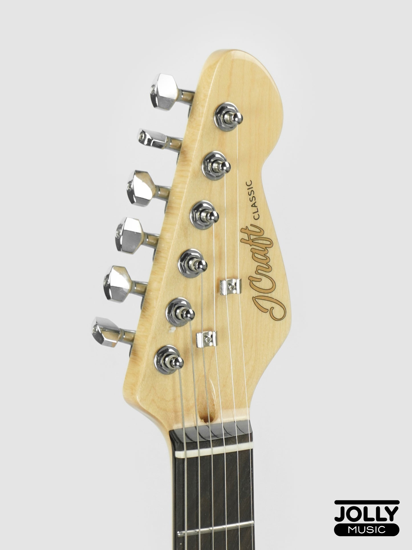 JCraft S-2 Stratocaster Stainless Frets Electric Guitar - RW / Pearl White