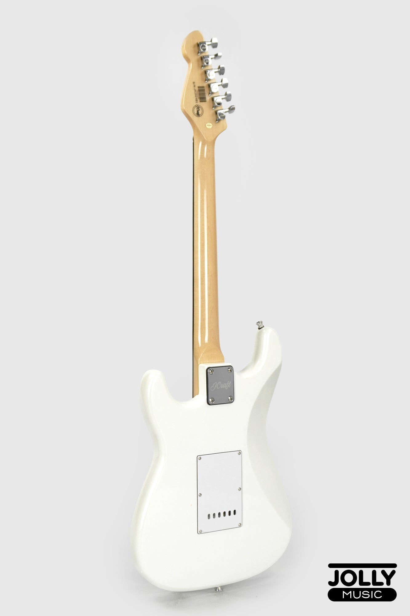 JCraft S-2 Stratocaster Stainless Frets Electric Guitar - RW / Pearl White