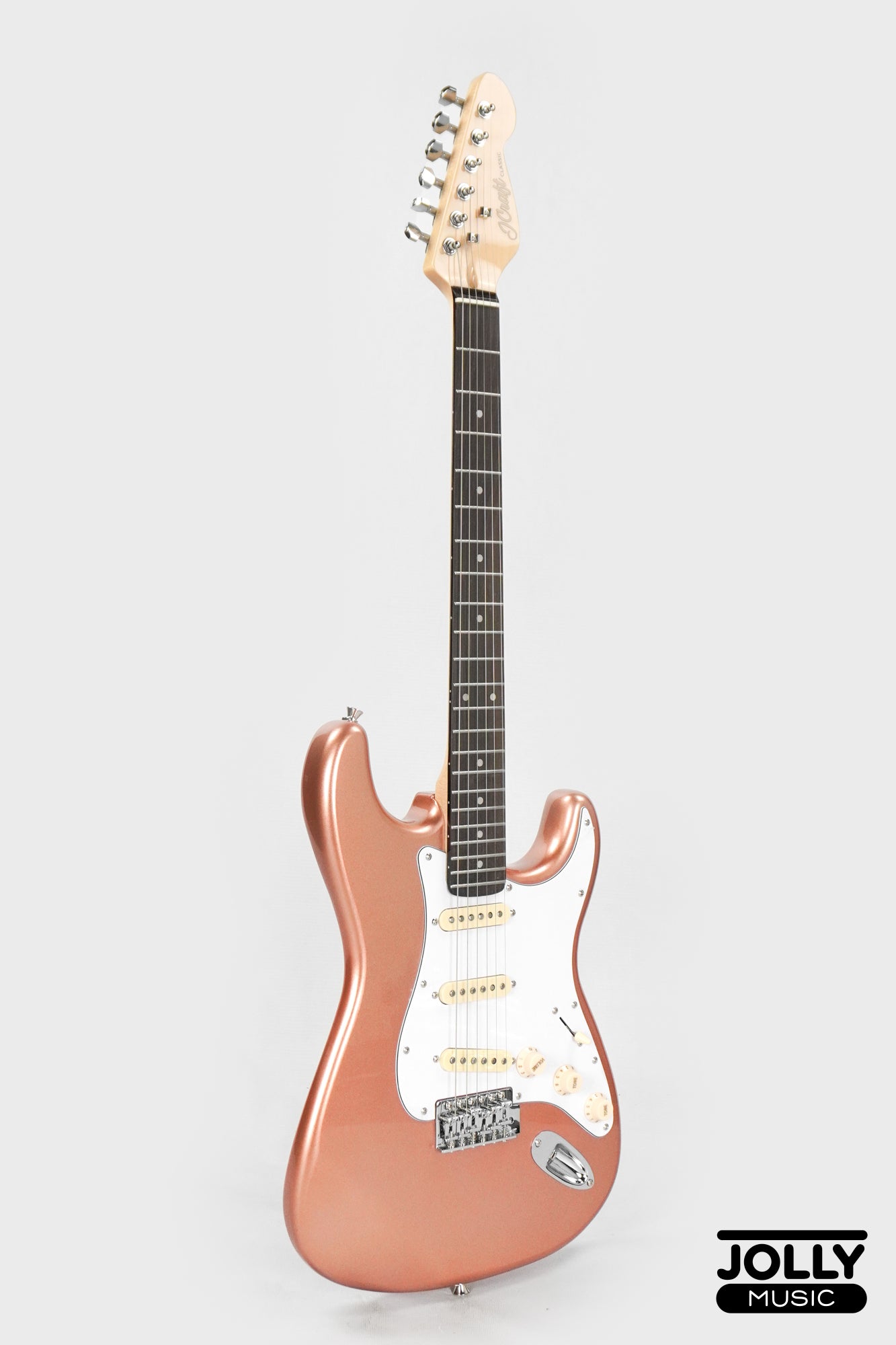 JCraft S-2 Stratocaster Stainless Frets Electric Guitar - RW / Rose Gold