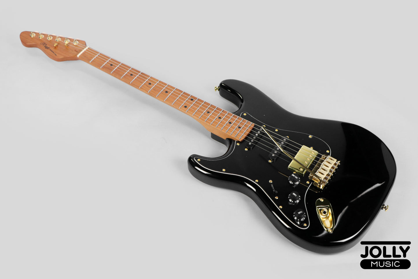 Jcraft S-3HC PRO LEFT HAND HSS Strat Roasted Maple - Black