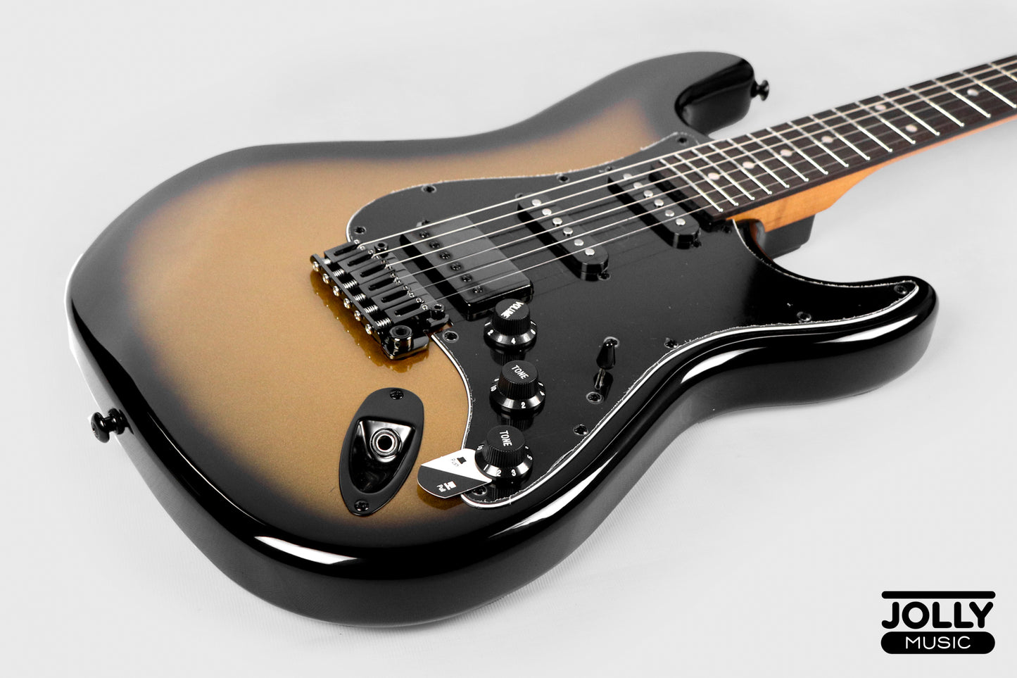 JCraft S-3HC PRO Modern HSS Electric Guitar - Gold Burst Fade