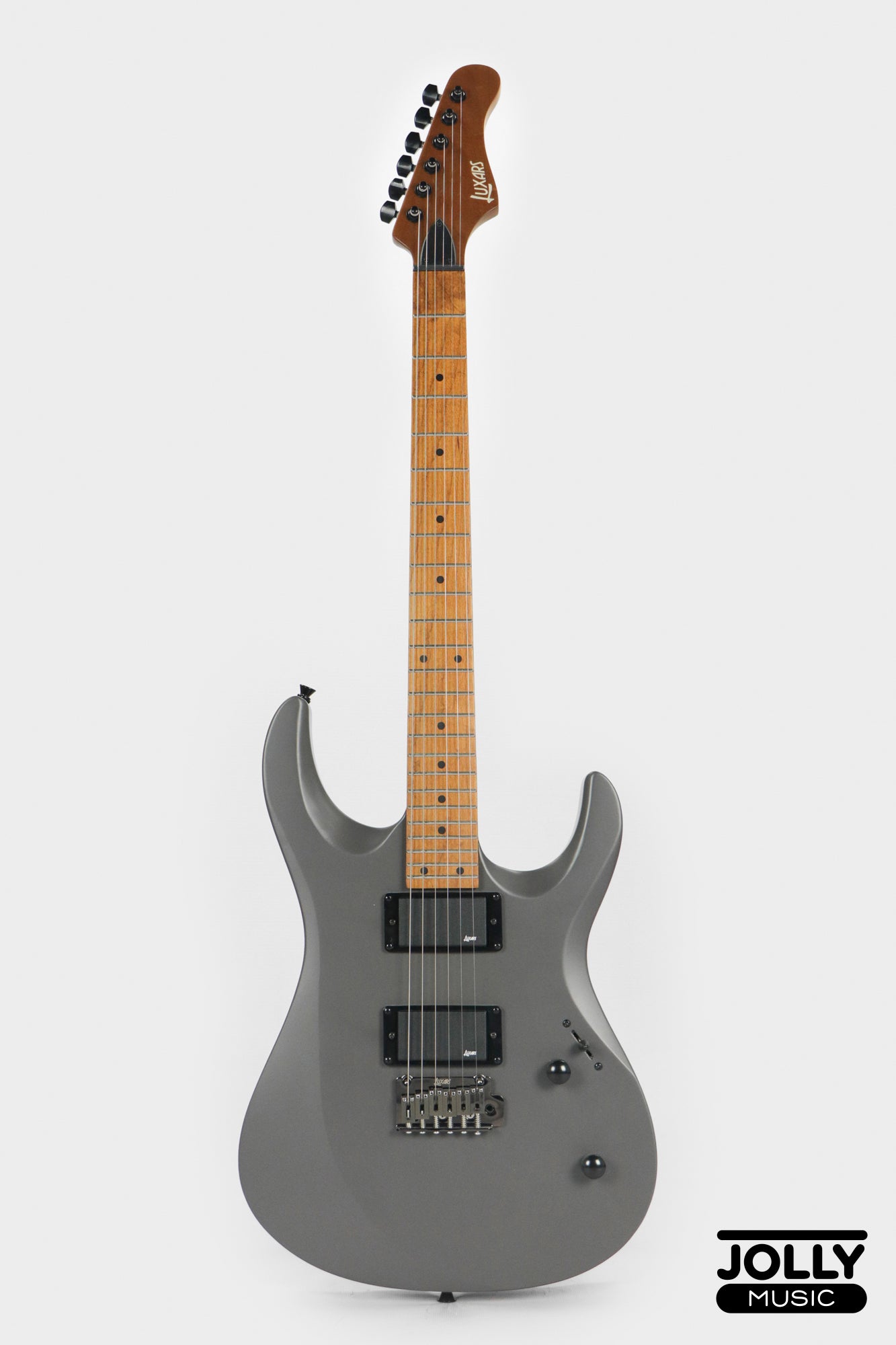 Luxars S-G37-MAX-S Superstrat High Grade Electric Guitar - Gray