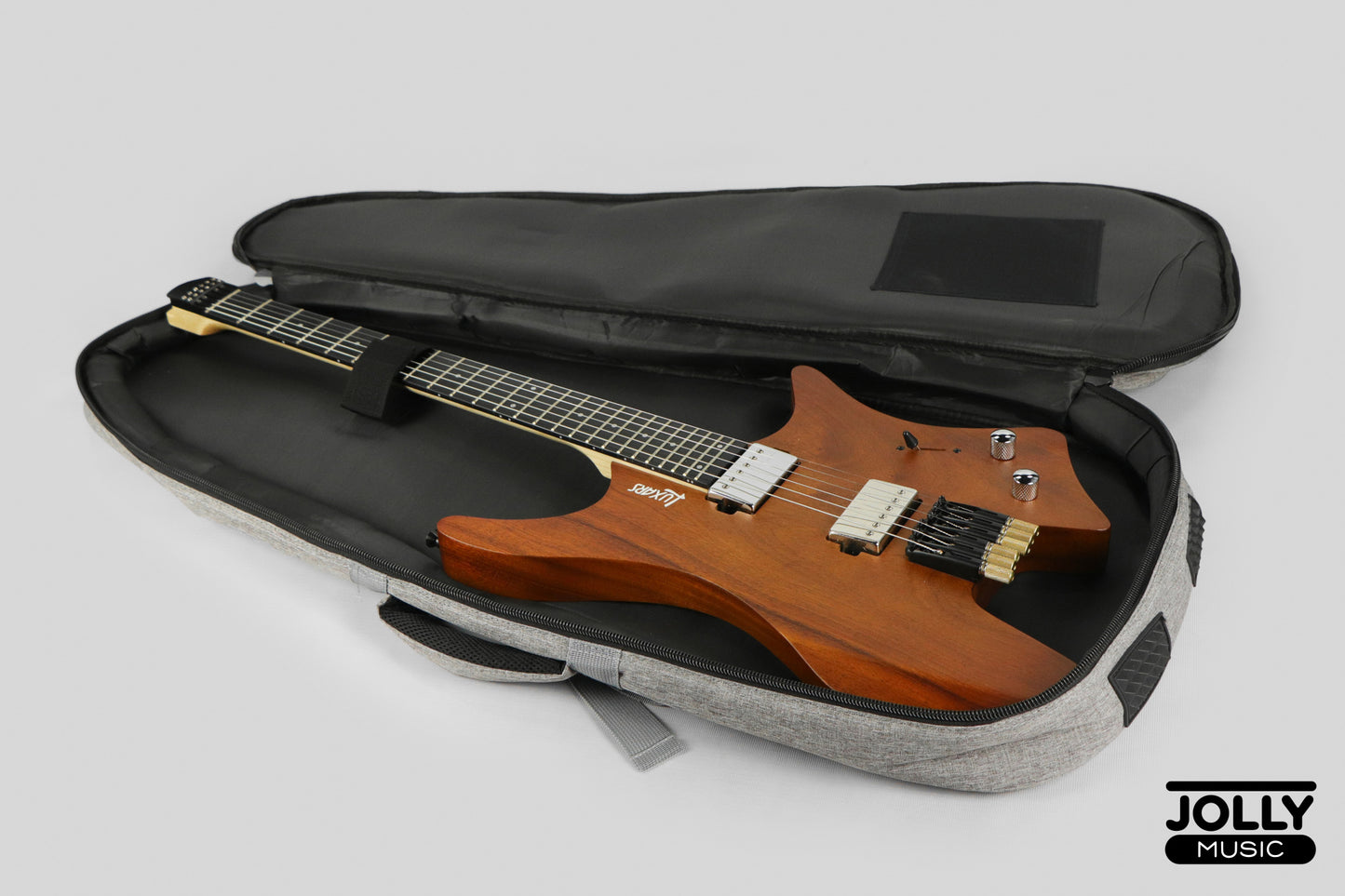 Luxars S-G62 Headless Electric Guitar Basswood Body Rosewood Fretboard - Natural
