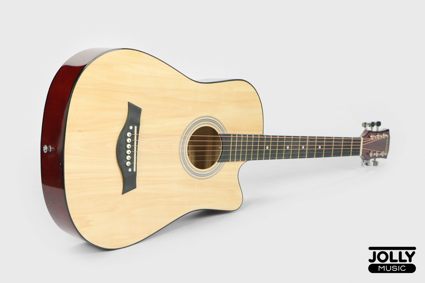 Rambo 38" Guitar K-38LT Truss Rod w/ Case, 3 Picks, Tuner, Capo - Natural