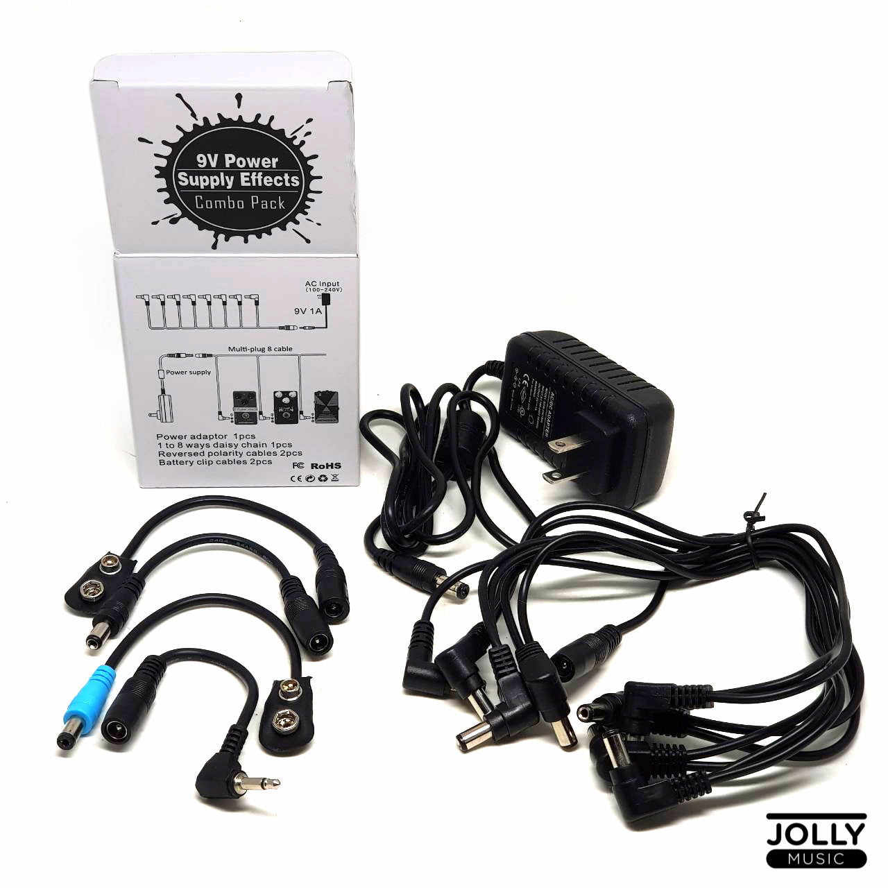 daisy chain pedal power supply Caline CP-07B Power Adapter for Effects 9v 1000mA with Daisy Chain and – Jolly Music
