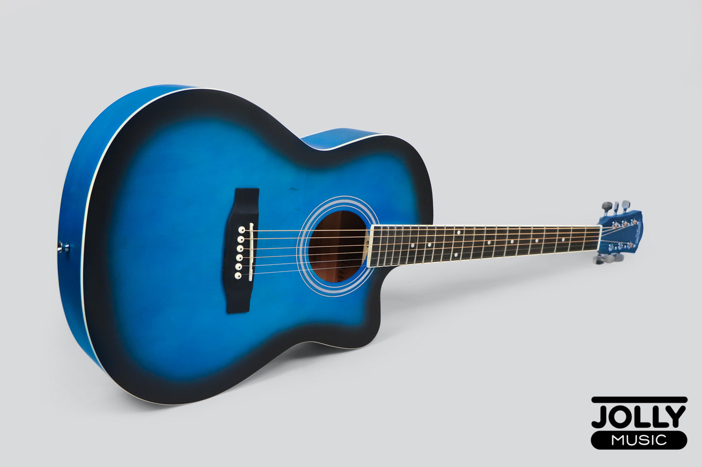 Caravan HS-3911 39" All-Linden Body Acoustic Guitar - Blue Burst