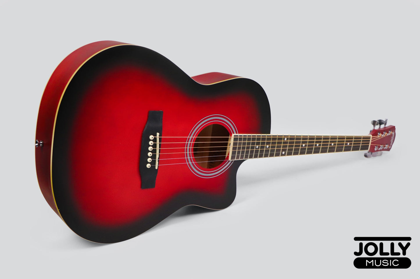 Caravan HS-3911 39" All-Linden Body Acoustic Guitar - Red Sunburst