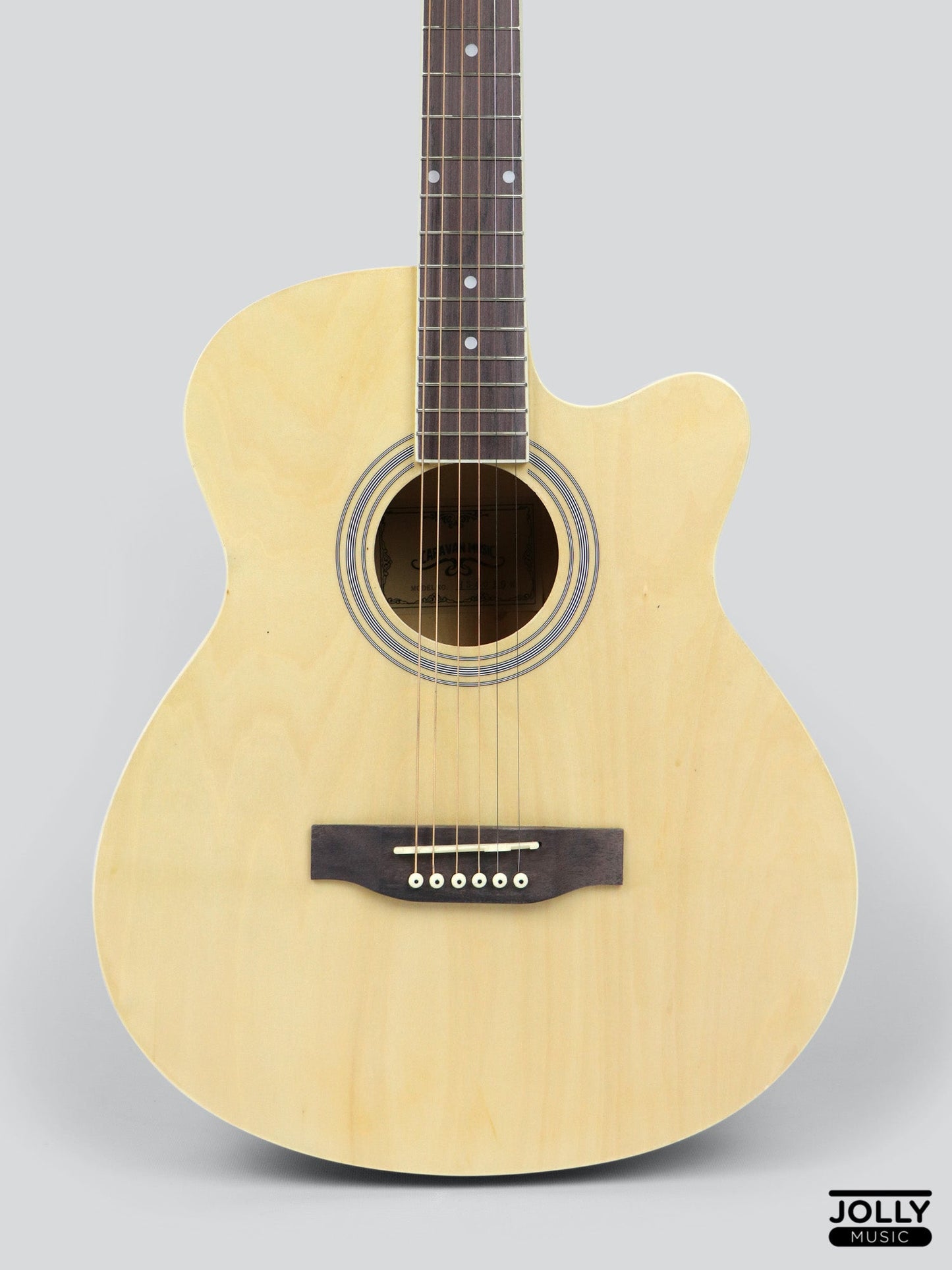 Caravan HS-4010 40 Acoustic Guitar with FREE Gigbag - Natural