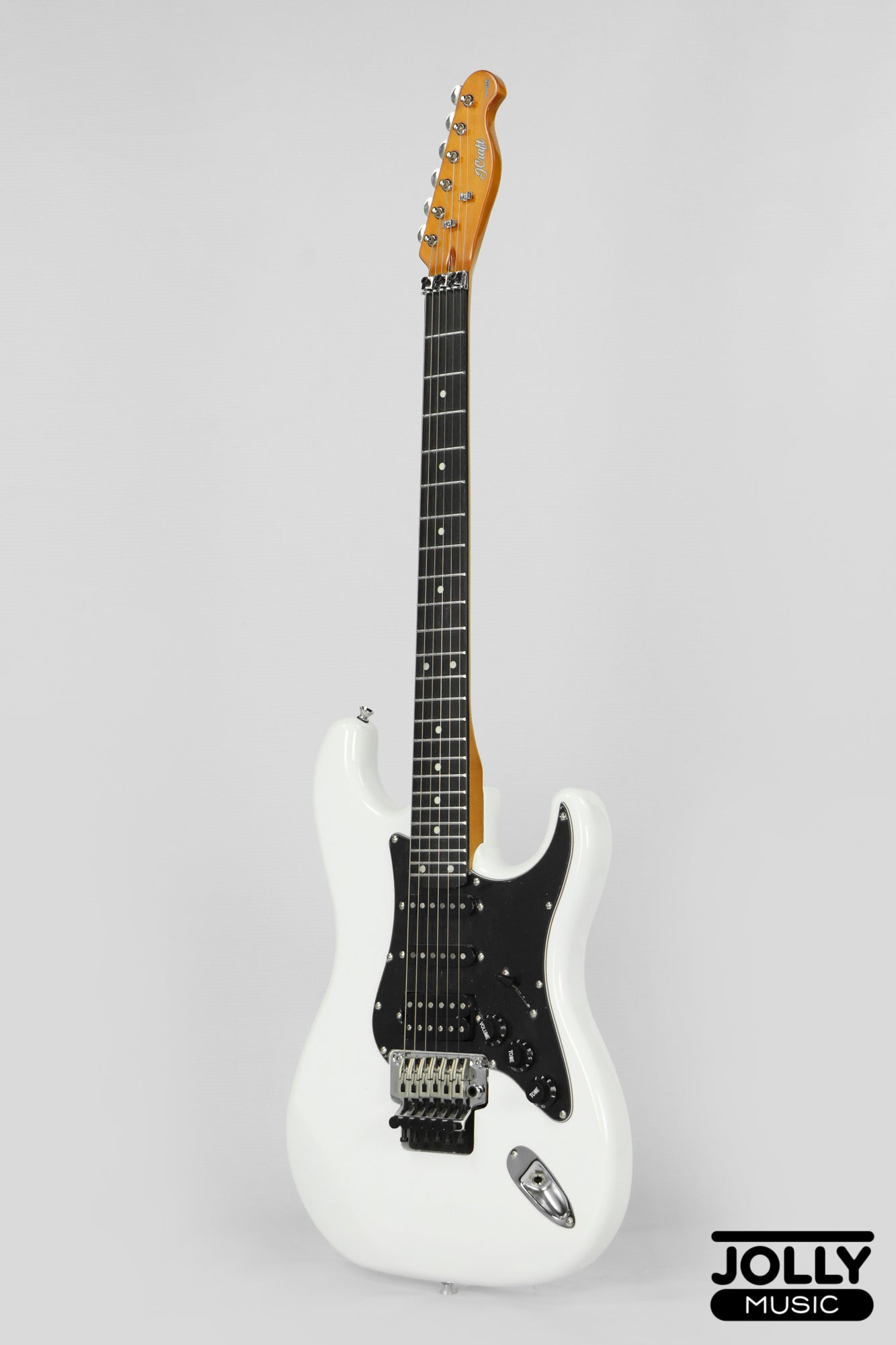 JCraft Modern Series S-3H FR24 HSS Double Locking Electric Guitar Wilkinson "Floyd" - Olympic White