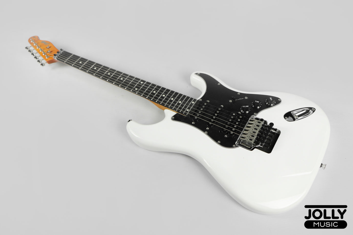 JCraft Modern Series S-3H FR24 HSS Double Locking Electric Guitar Wilkinson "Floyd" - Olympic White