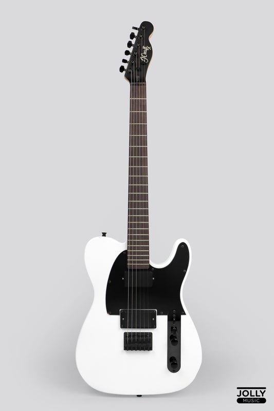 JCraft LTX-1 Double Humbucker Electric Guitar with Gigbag - Snow