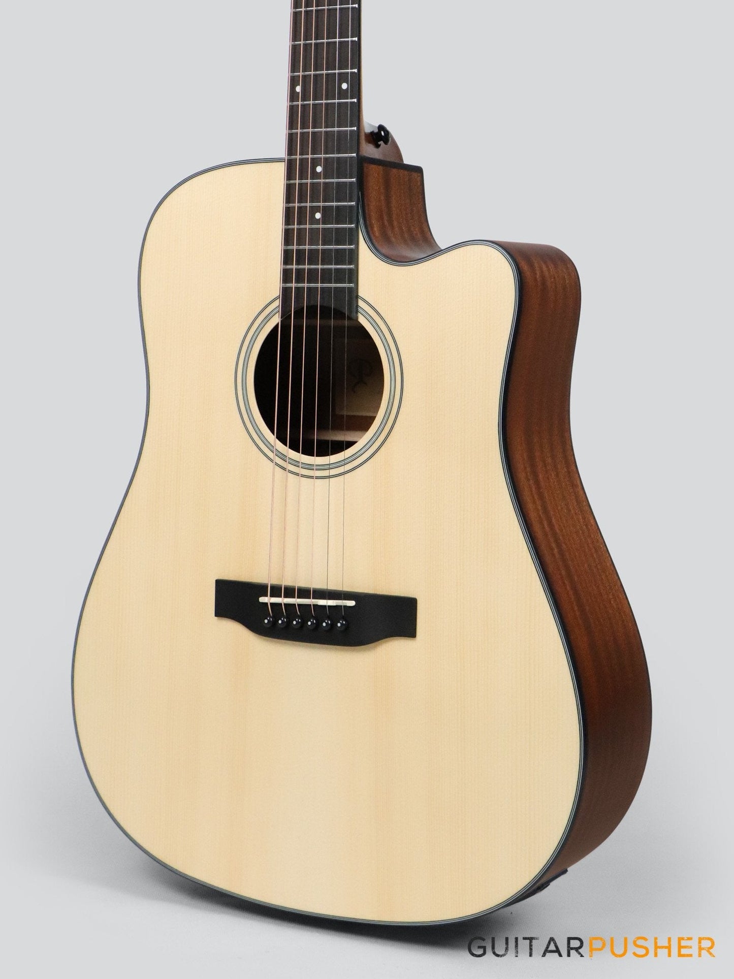 Phoebus PG-30ce V3 Dreadnought (3rd Gen.) Acoustic-Electric Guitar w/ Gig Bag - GuitarPusher