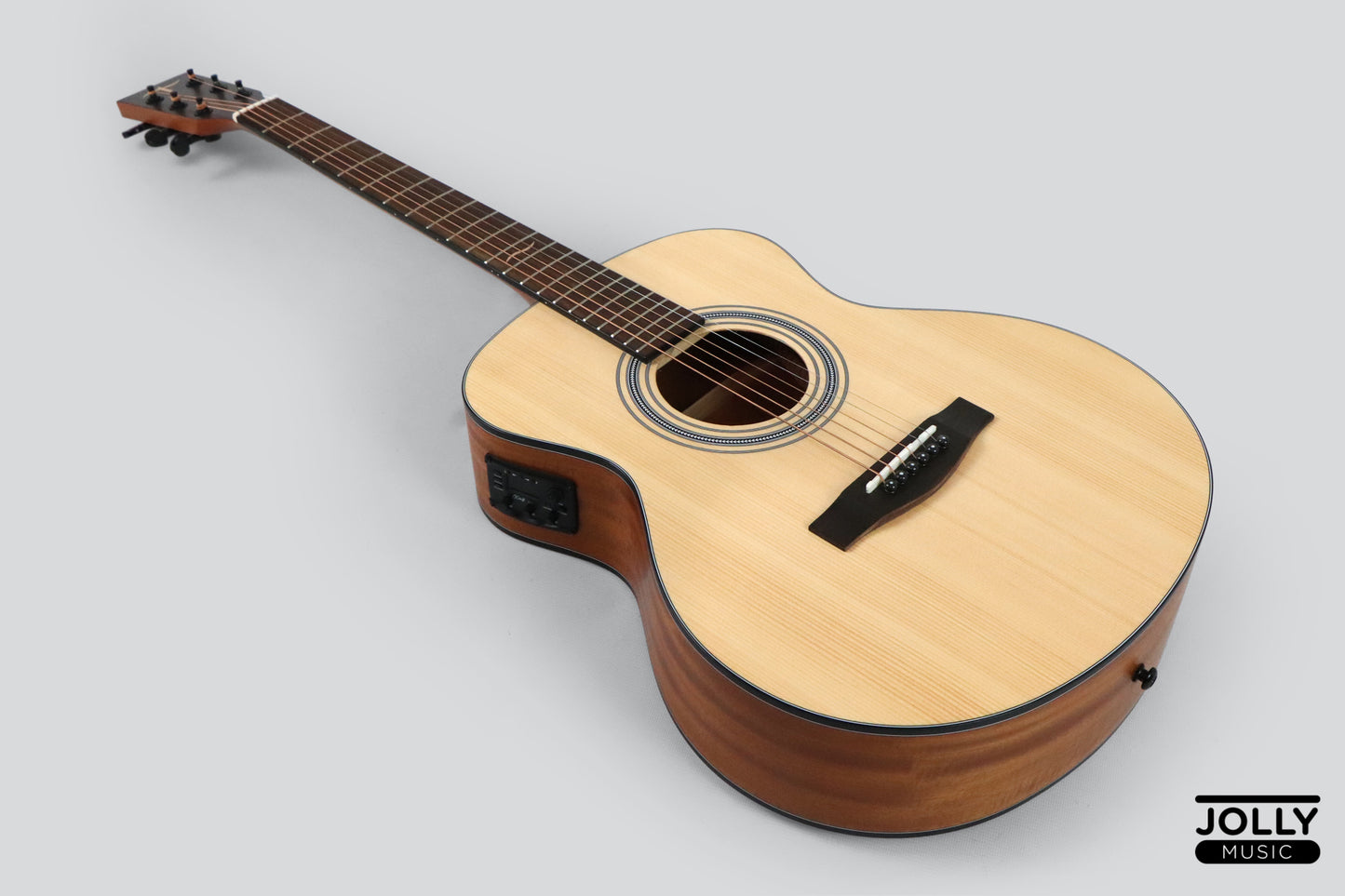 JCraft Troubadour TS-216E Solid Top Grand Symphony Acoustic Guitar with Pickups and Gigbag