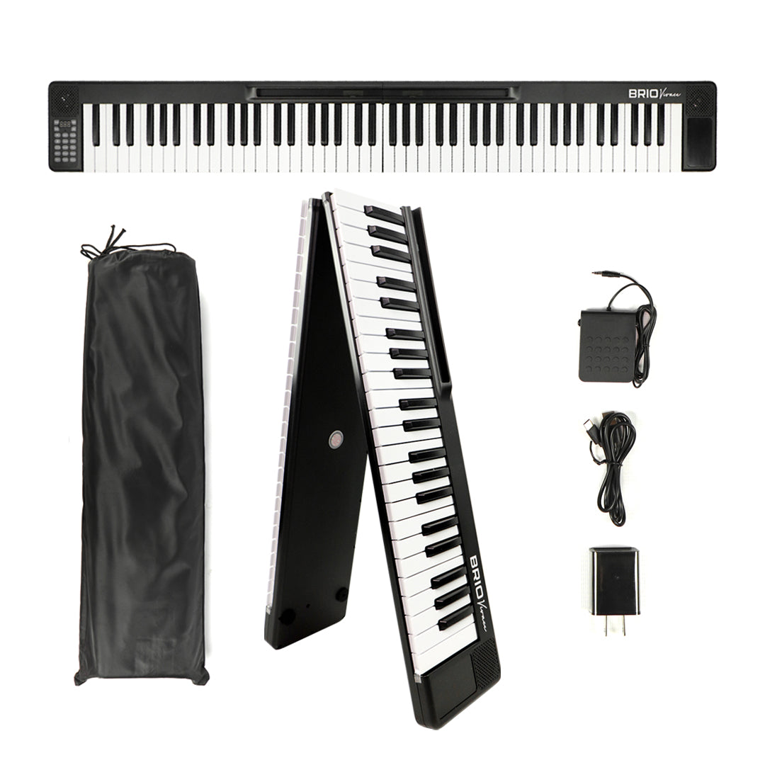 Brio BR-01 Vivace Foldable Electronic Keyboard (Black)