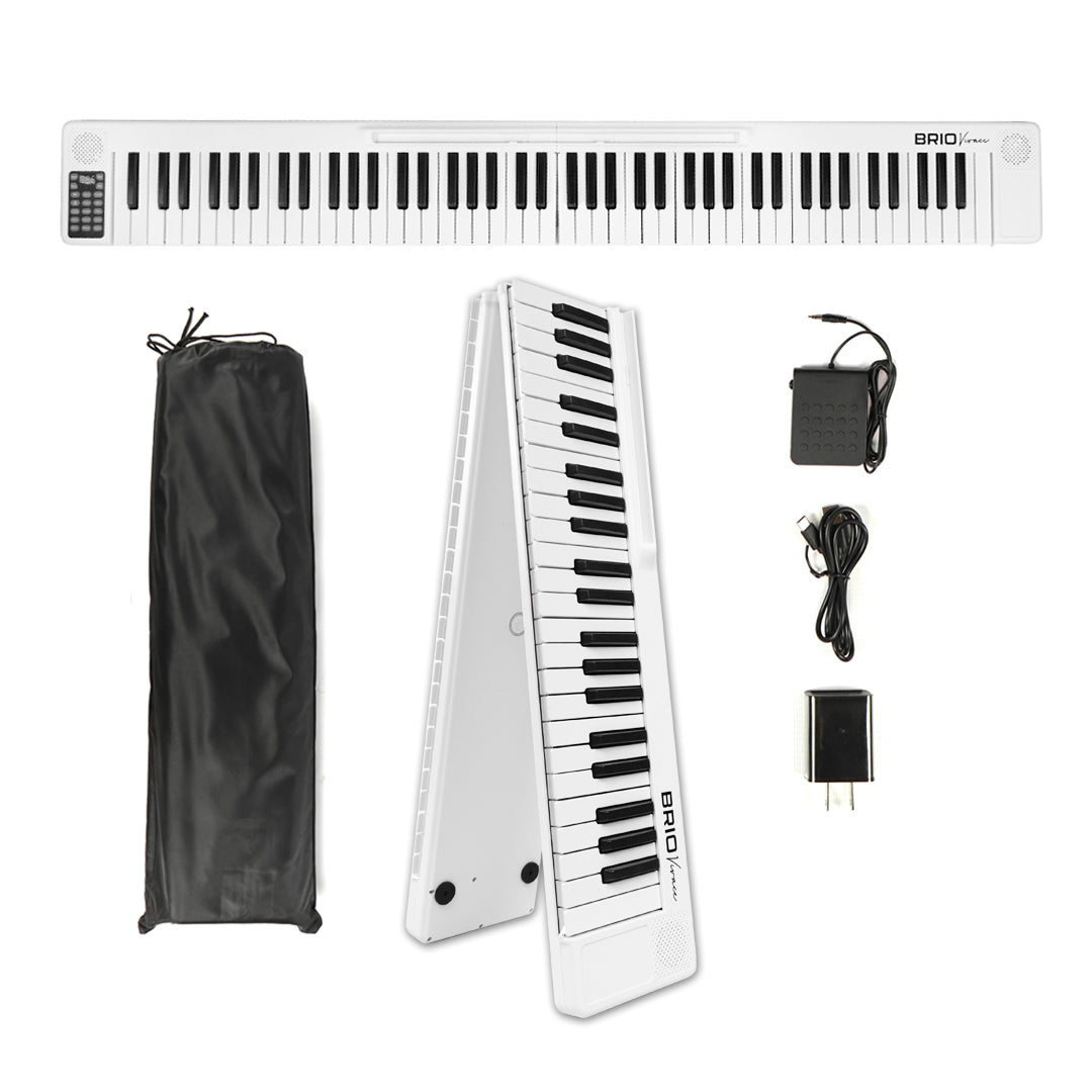 Brio BR-01 Vivace Foldable Electronic Keyboard (Black)