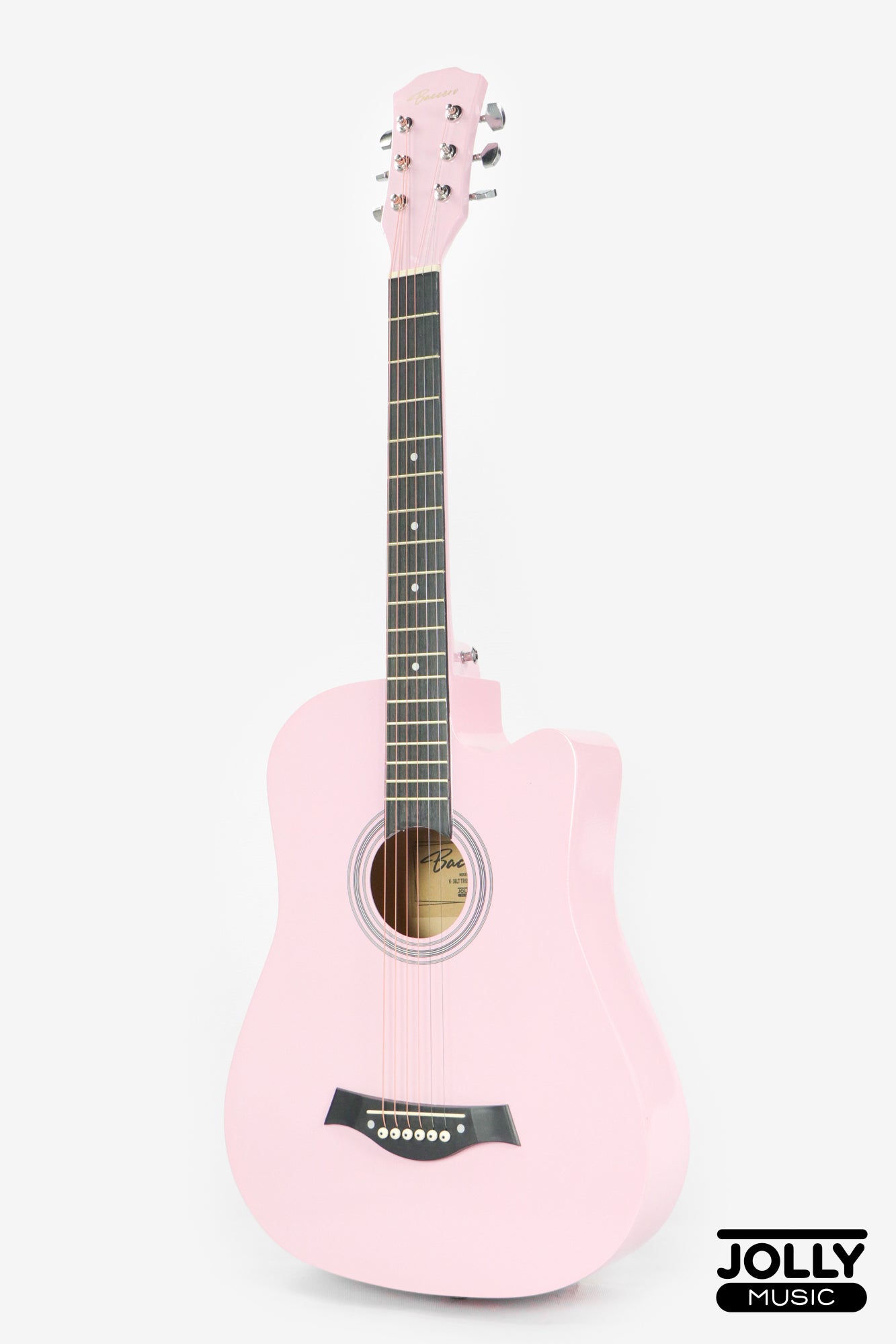 Baccero 38" Guitar K-38LT Truss Rod w/ Case, 3 Picks, Tuner, Capo - Pink