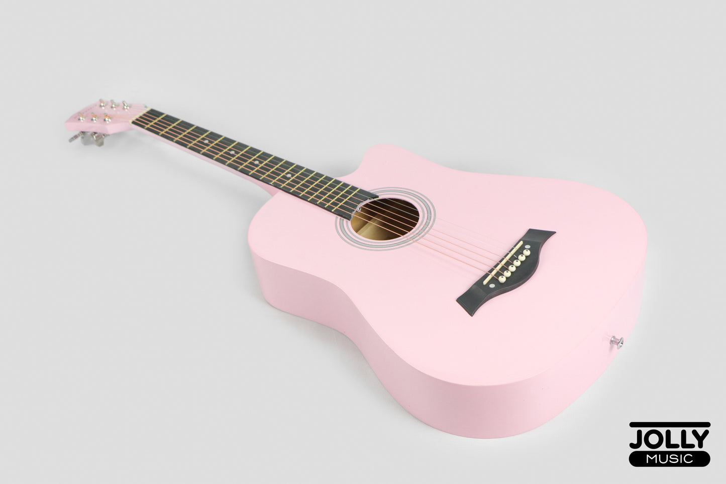 Baccero 38" Guitar K-38LT Truss Rod w/ Case, 3 Picks, Tuner, Capo - Pink