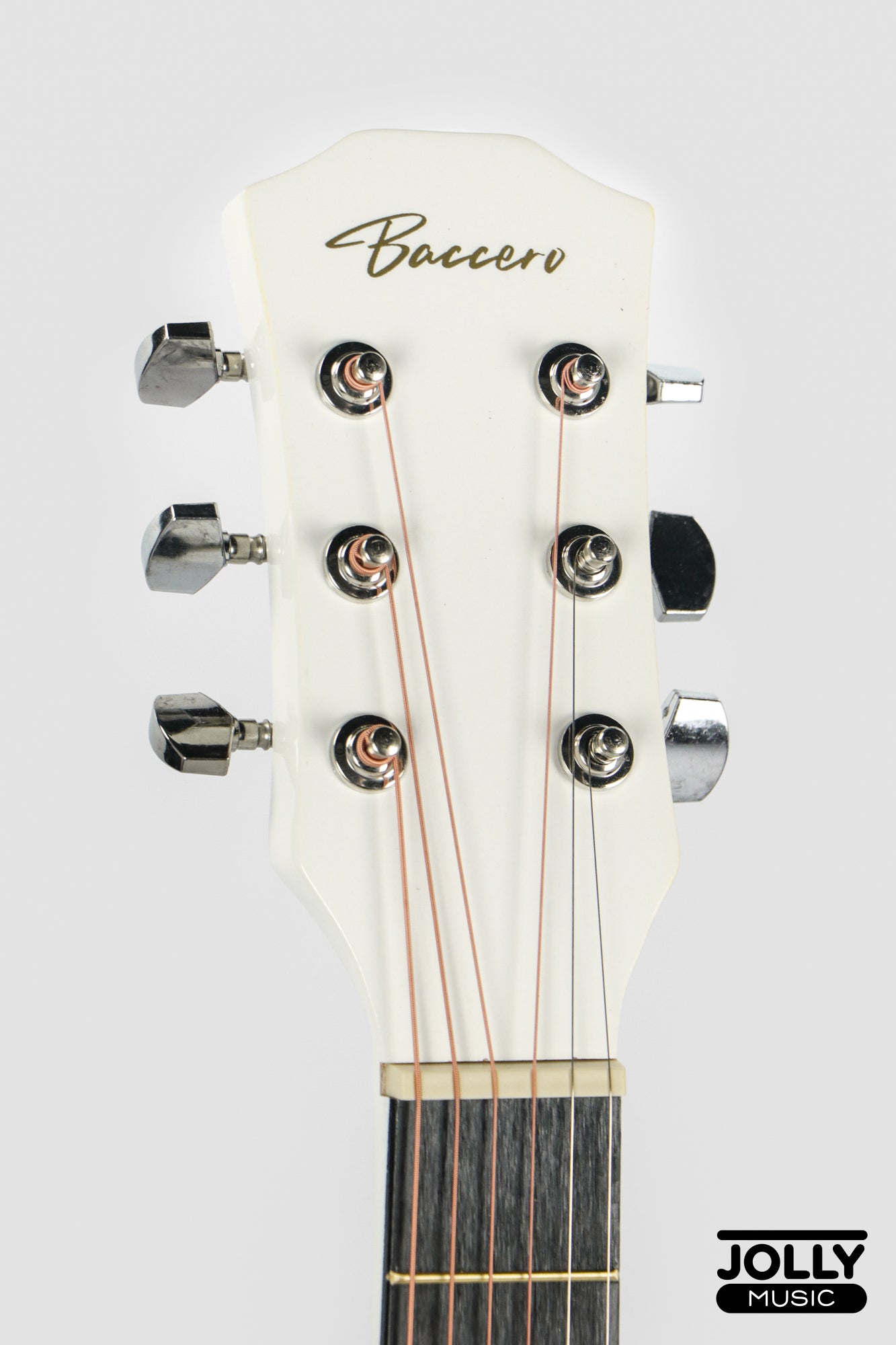 Baccero 38" Guitar K-38LT Truss Rod w/ Case, 3 Picks, Tuner, Capo - White
