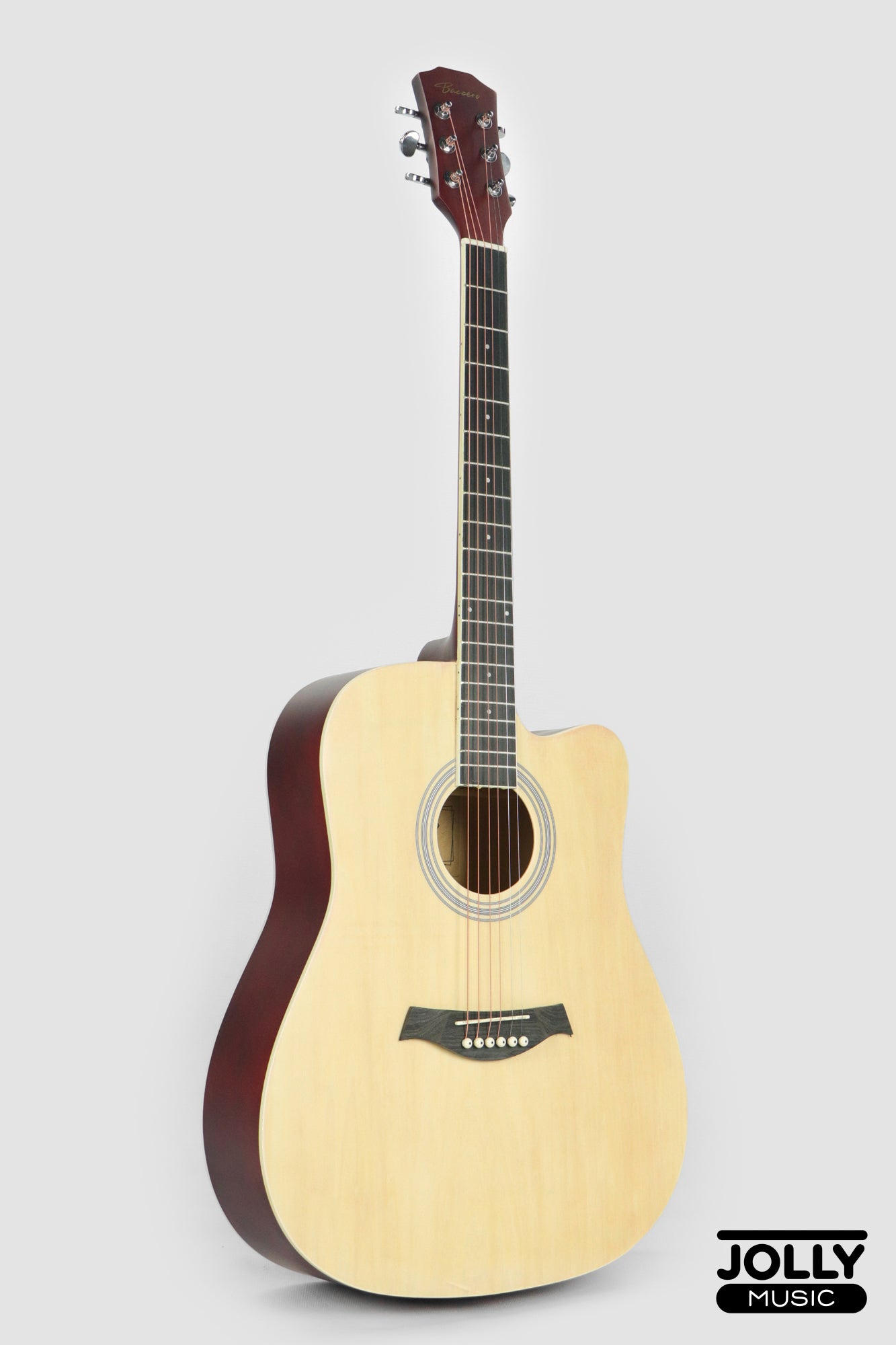 Baccero 41" Guitar KT-41Y Truss Rod w/ Case, 3 Picks, Tuner, Capo - Natural