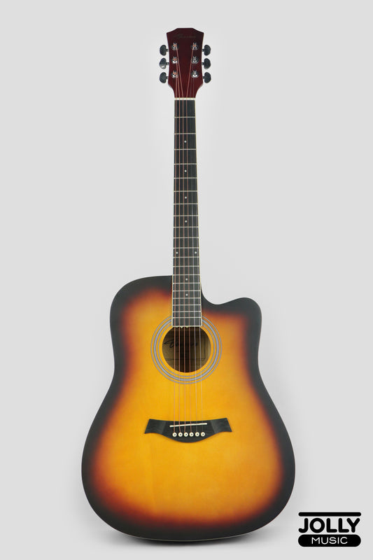 Baccero 41" Guitar KT-41Y Truss Rod w/ Case, 3 Picks, Tuner, Capo - Sunburst