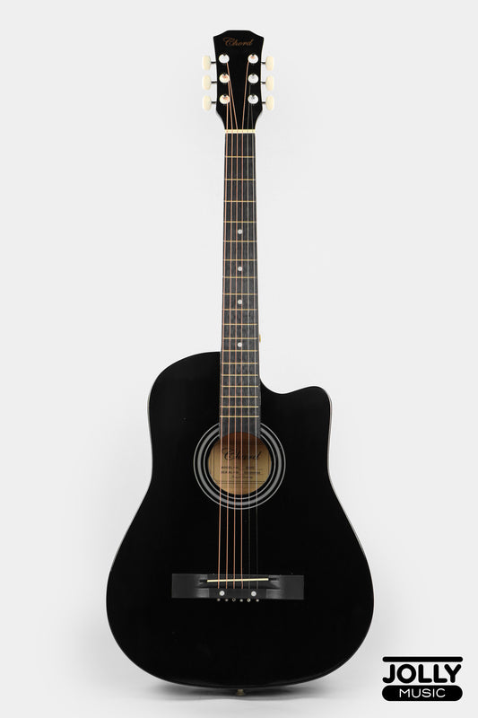 Chard 3850C Acoustic Guitar w/ Truss Rod & Bag - Black
