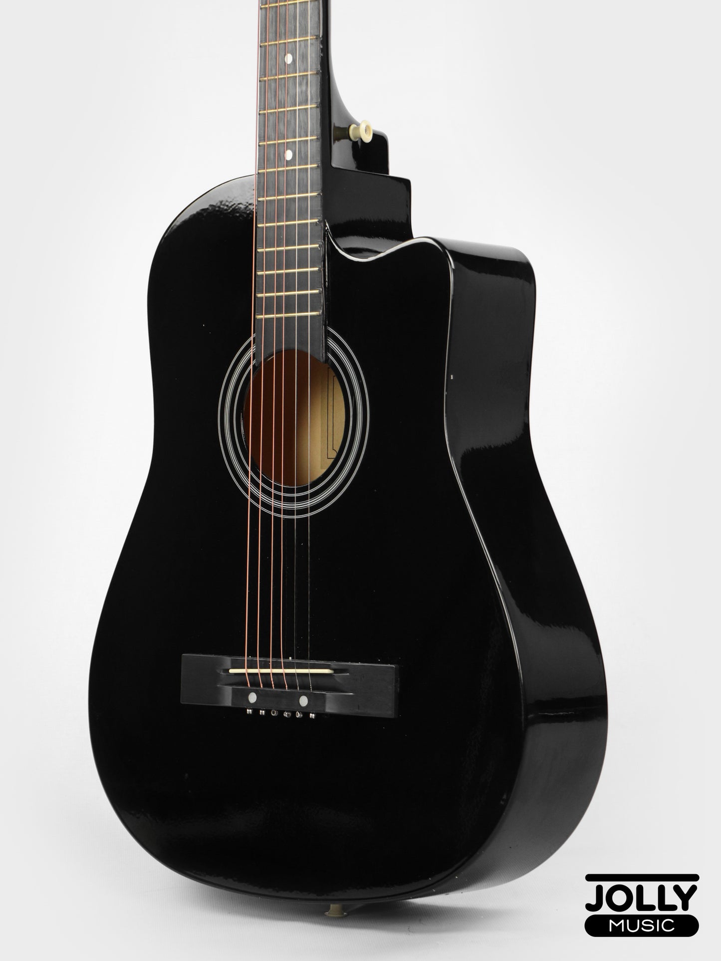 Chard 3850C Acoustic Guitar w/ Truss Rod & Bag - Black
