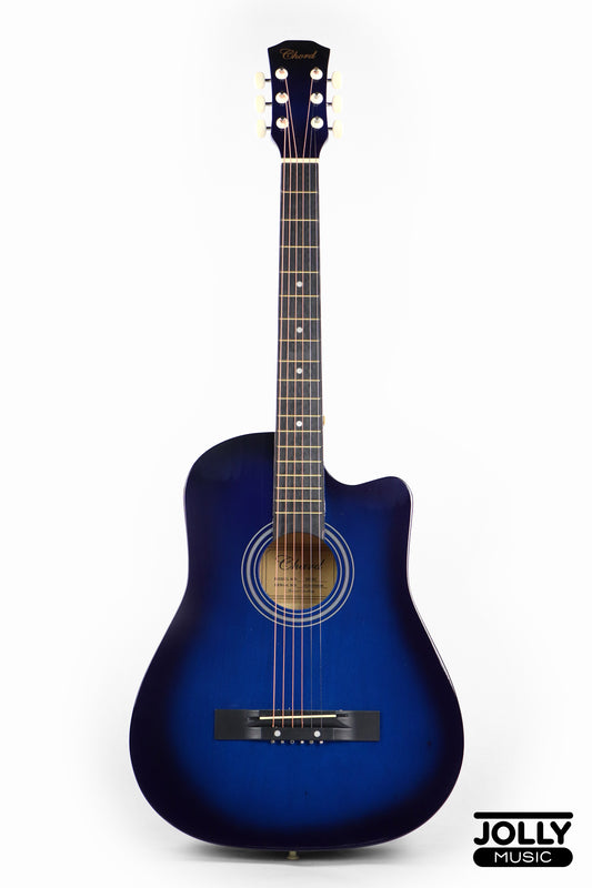 Chard 3850C Acoustic Guitar w/ Truss Rod & Bag - Blue Burst