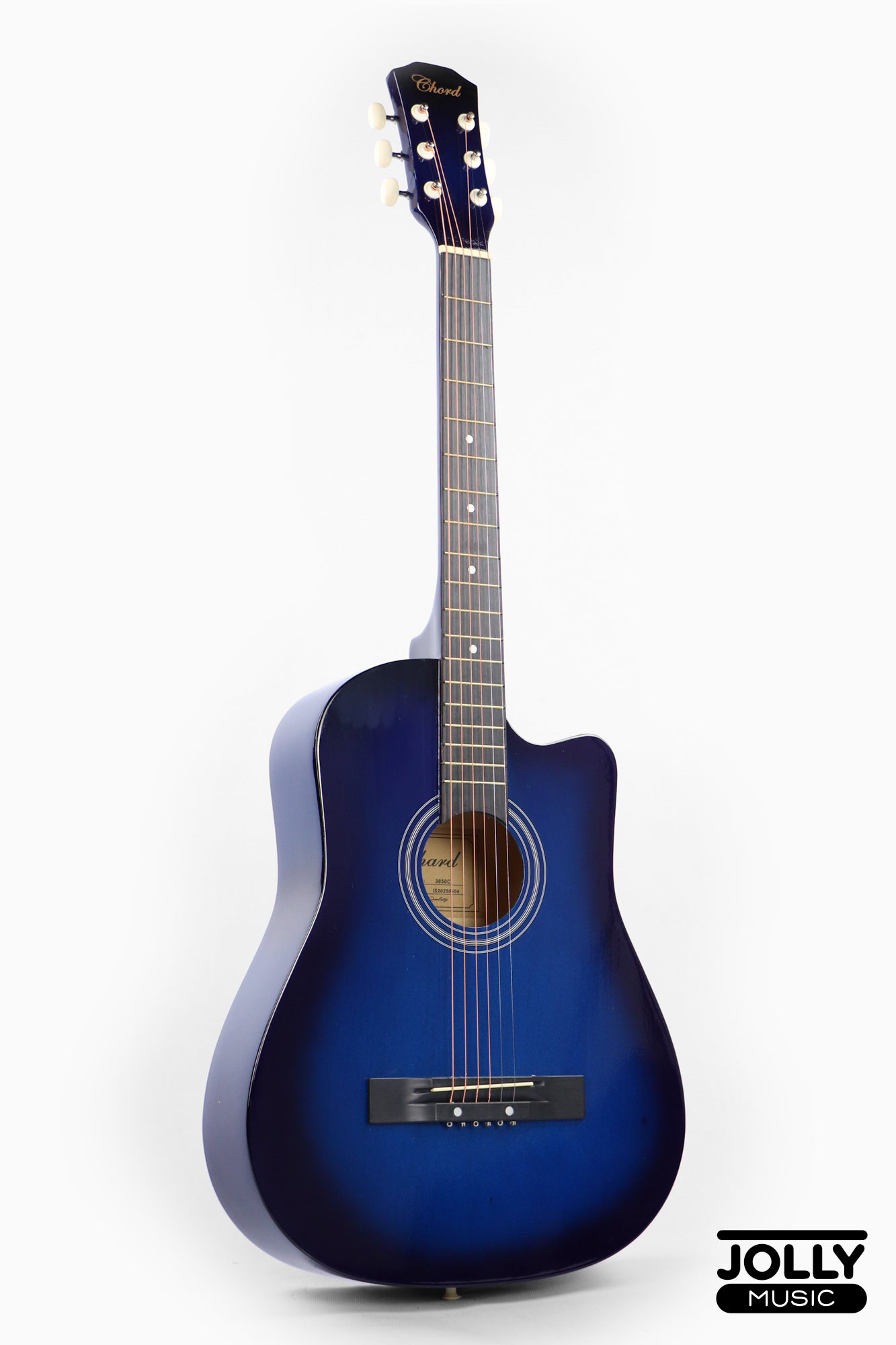 Chard 3850C Acoustic Guitar w/ Truss Rod & Bag - Blue Burst