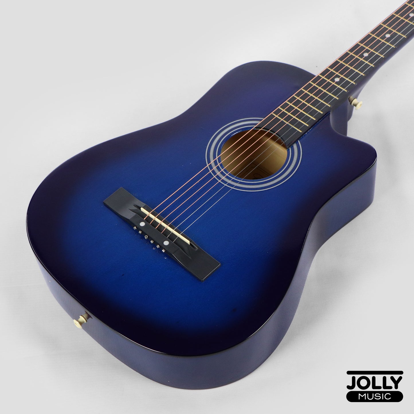 Chard 3850C Acoustic Guitar w/ Truss Rod & Bag - Blue Burst