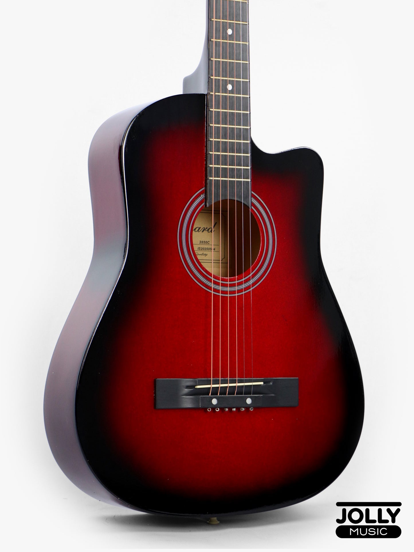 Chard 3850C Acoustic Guitar w/ Truss Rod & Bag - Red Sunburst