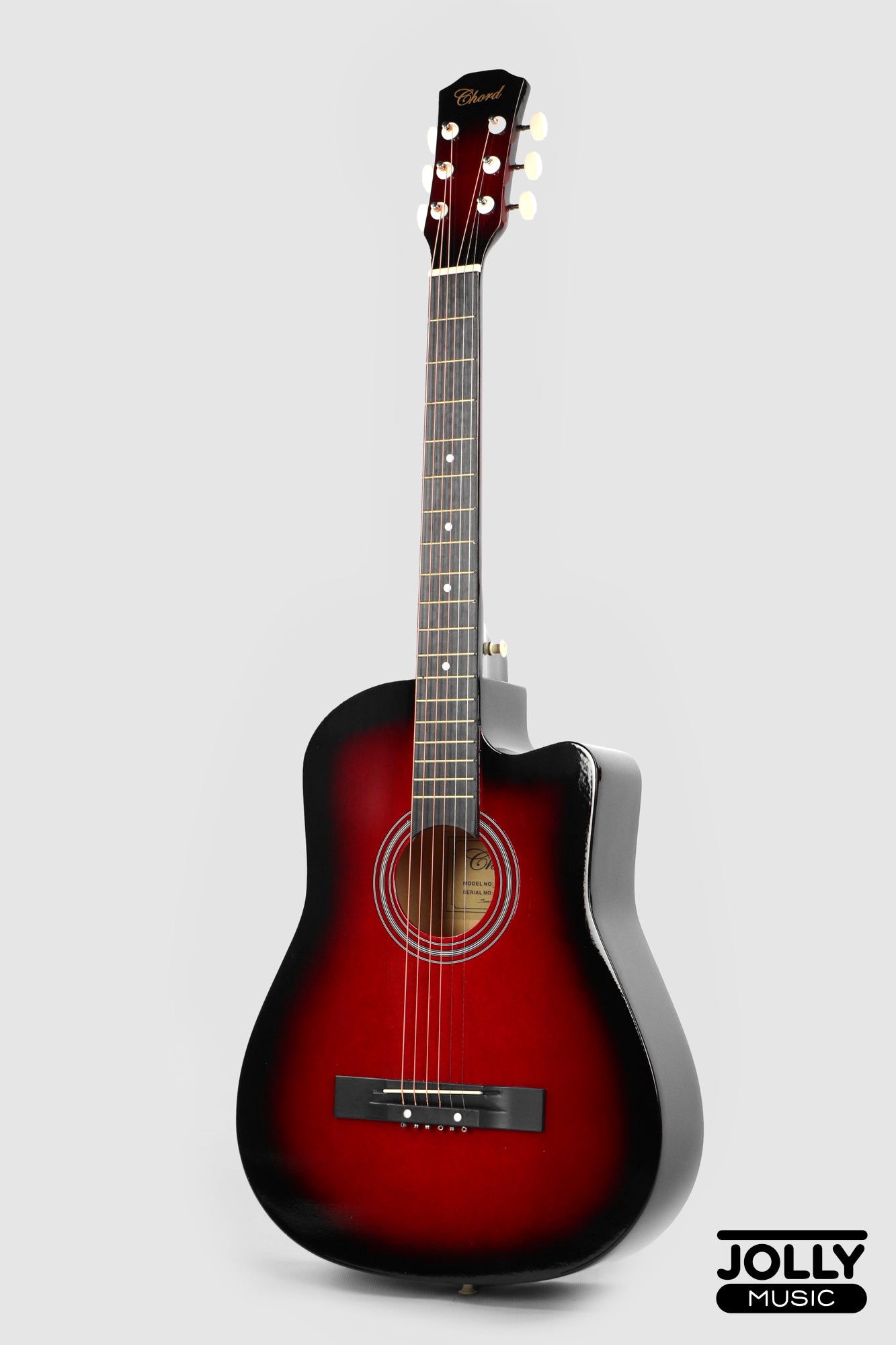 Chard 3850C Acoustic Guitar w/ Truss Rod & Bag - Red Sunburst