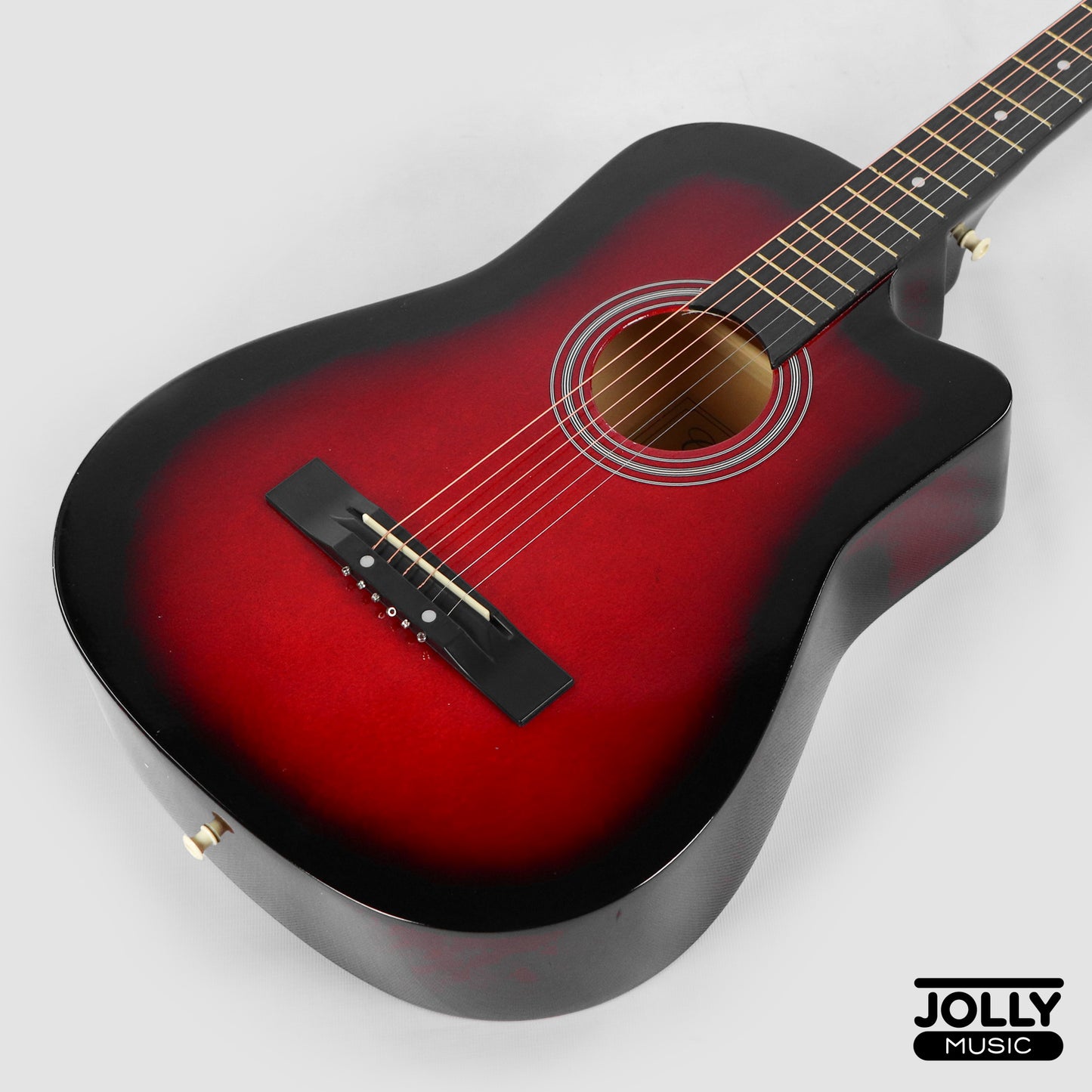 Chard 3850C Acoustic Guitar w/ Truss Rod & Bag - Red Sunburst