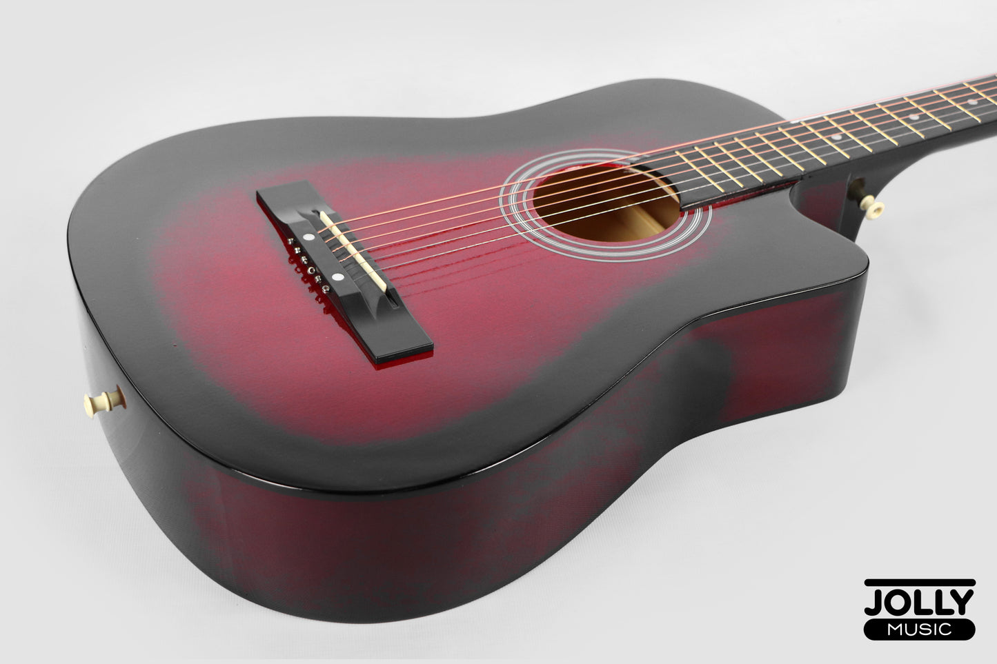 Chard 3850C Acoustic Guitar w/ Truss Rod & Bag - Red Sunburst