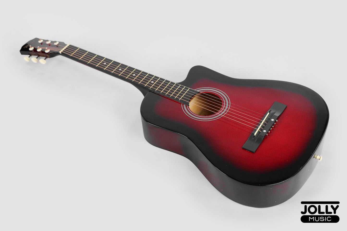 Chard 3850C Acoustic Guitar w/ Truss Rod & Bag - Red Sunburst