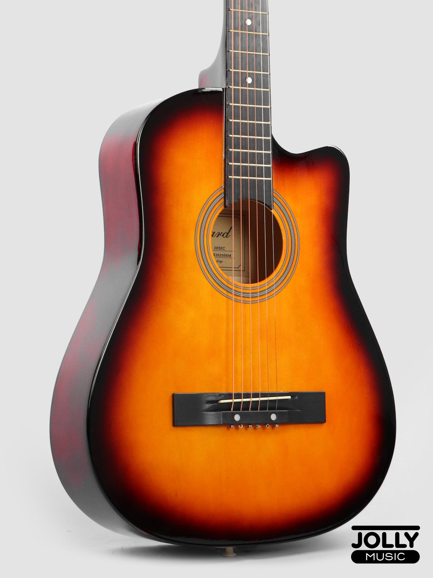 Chard 3850C Acoustic Guitar w/ Truss Rod & Bag - Sunburst