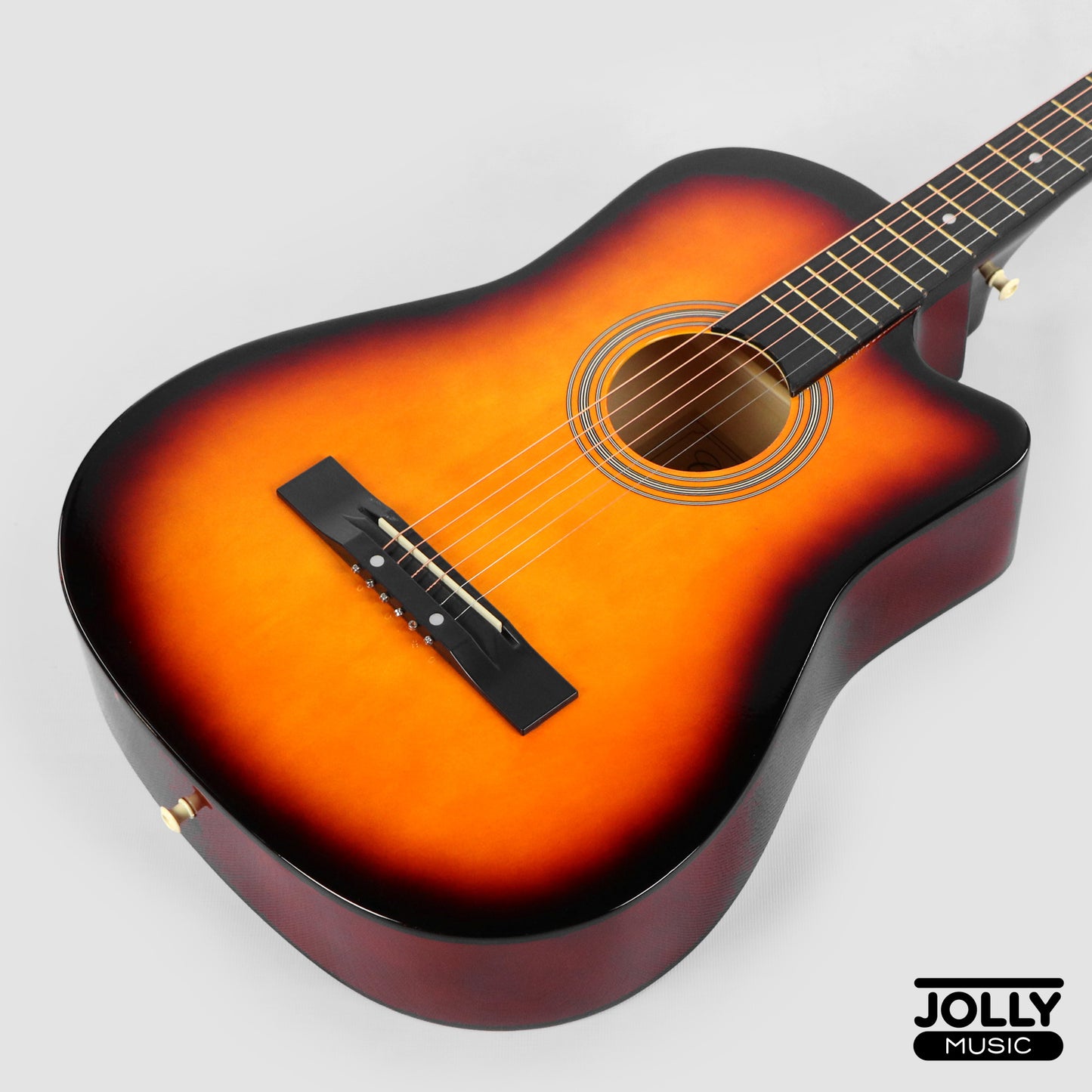 Chard 3850C Acoustic Guitar w/ Truss Rod & Bag - Sunburst