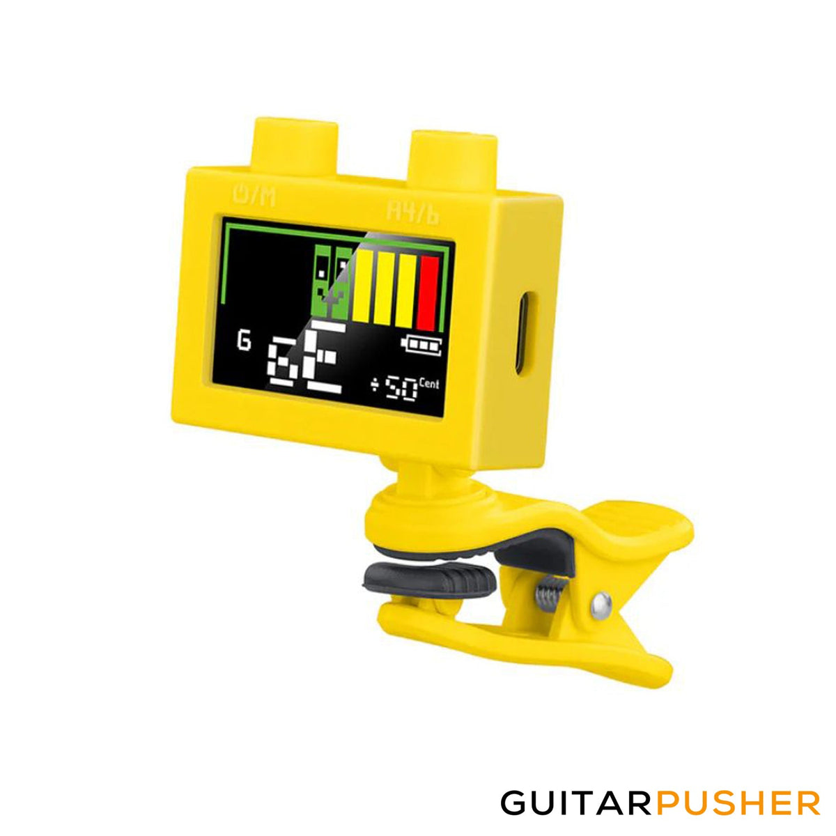Cherub WST-570Li Rechargeable Clip-On Guitar Tuner w/ Auto-Power Off Feature - Yellow