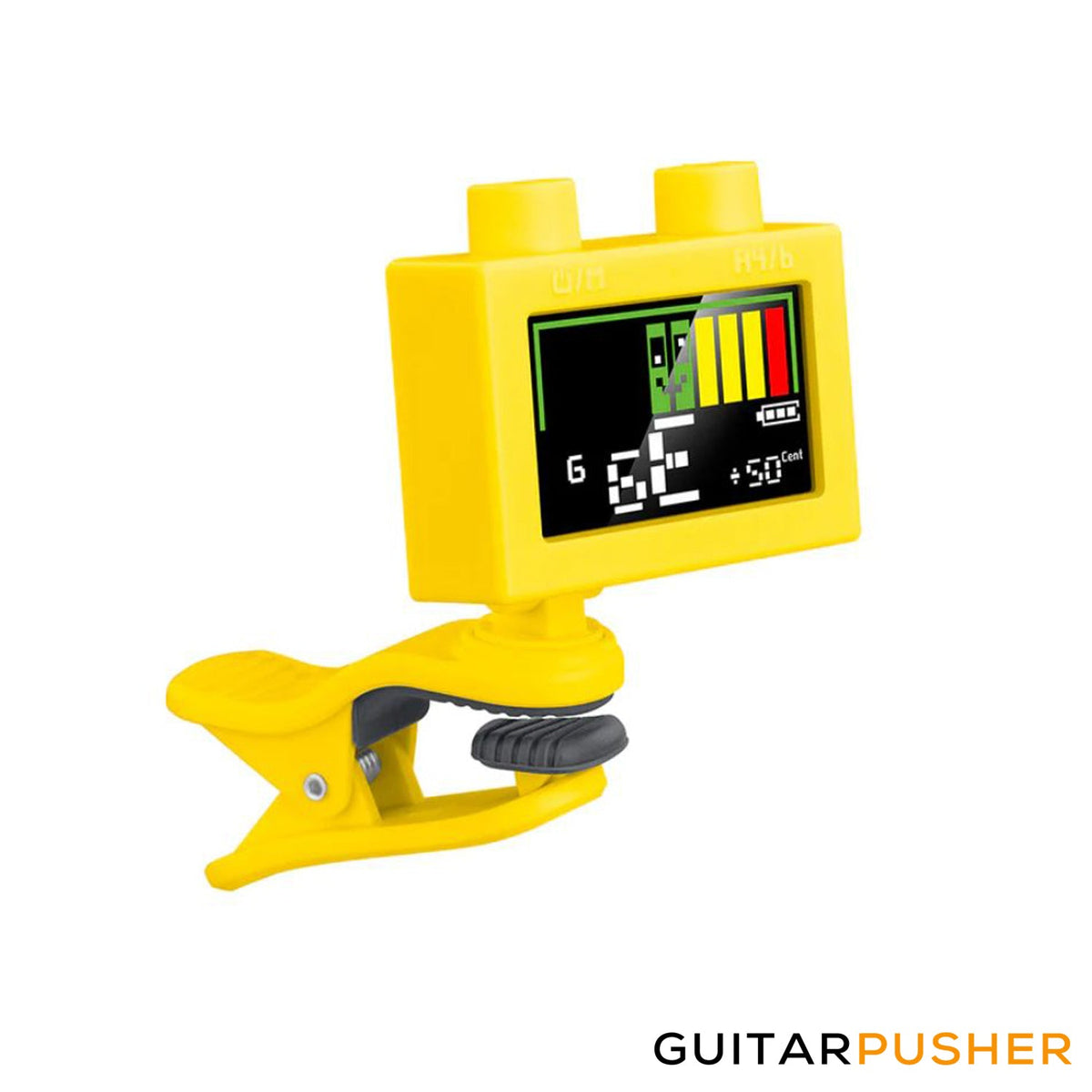 Cherub WST-570Li Rechargeable Clip-On Guitar Tuner w/ Auto-Power Off Feature - Yellow